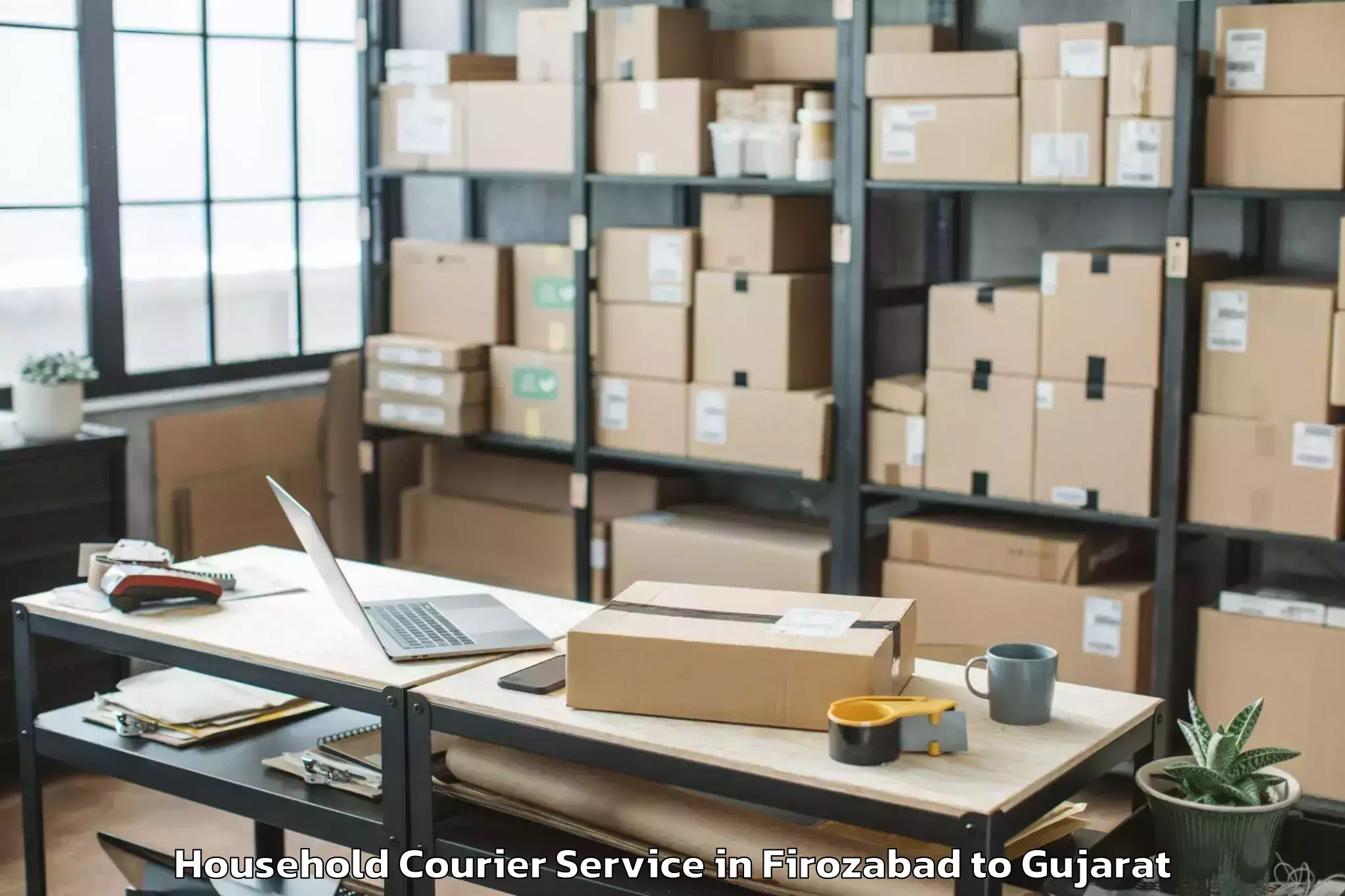 Quality Firozabad to Vatadara Household Courier